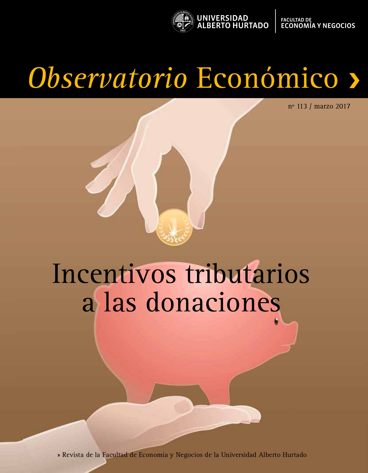 Título del número de la revista : "Incentivo tributarios a las donaciones"